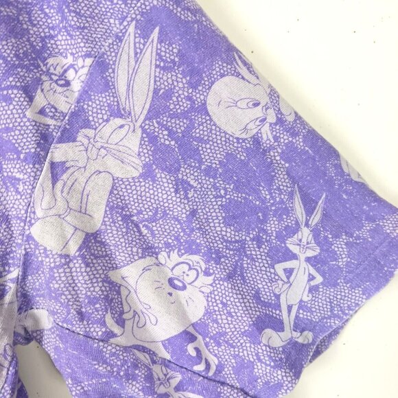 90s Vintage Looney Tunes All Over Print T-Shirt 2XL - Picture 4 of 5